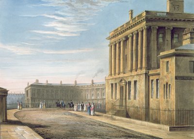 Il Royal Crescent, Bath 1820 da David Cox